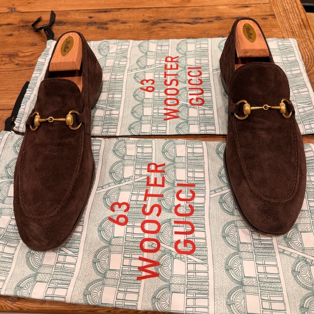 Genuine Men’s Suede Gucci Loafers